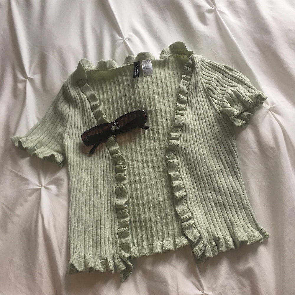 ⚡️2 FOR 25$⚡️ Sage green short sleeve cardigan